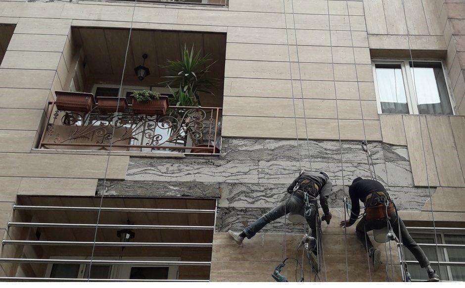 مقاوم سازی سنگ نما و محکم سازی سنگ نما